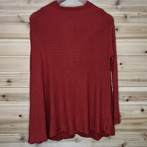 Free People Lover Rib Thermal Top in Rust size Small